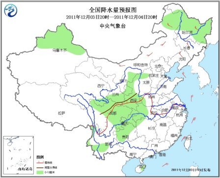 华北中南部江南大部等地有雾 新疆局地大雪(图)