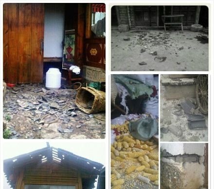 地震现场(来源于网友微博)